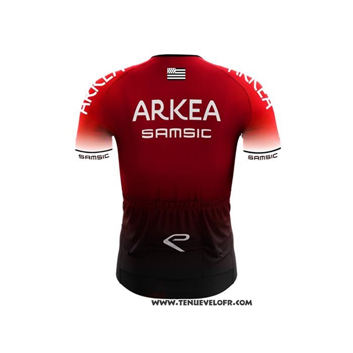 2020 Maillot Ciclismo Arkea Samsic Rouge Noir Manches Courtes et Cuissard